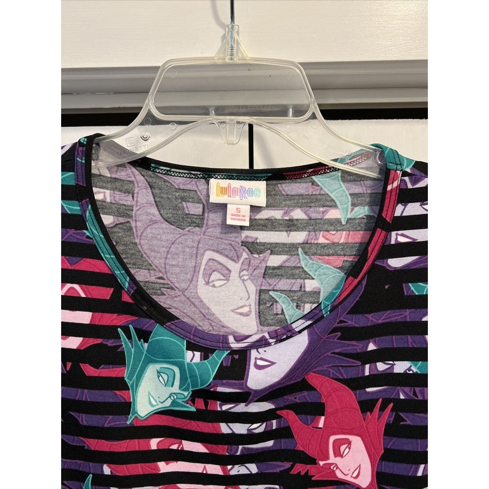 NEW Lularoe Womens Irma Tunic‎ Shirt Disney Maleficent DARK MULTICOLOR SMALL - Picture 2 of 7